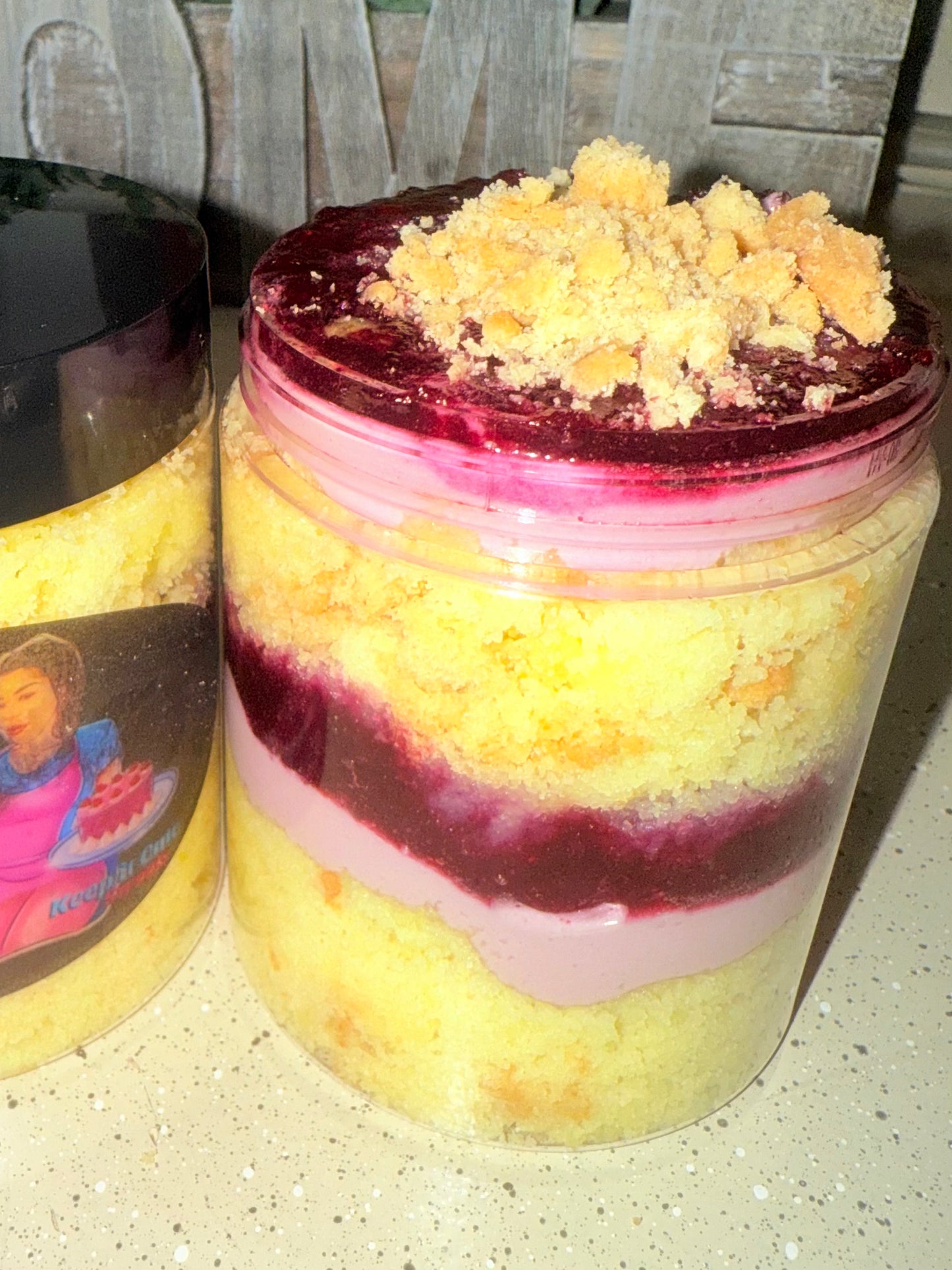 Lemon Blueberry Cake Jar