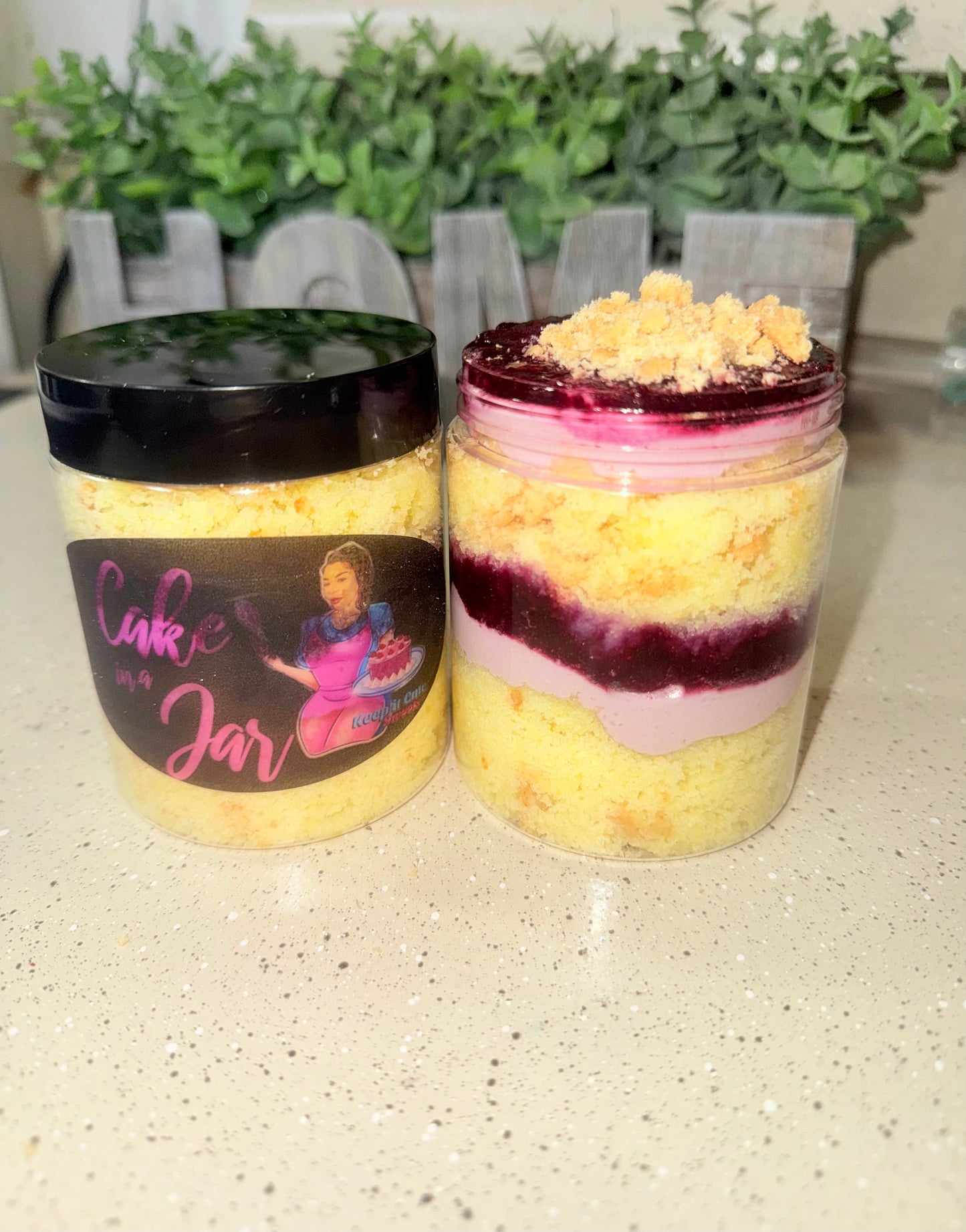 Lemon Blueberry Cake Jar